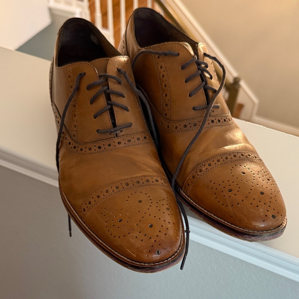 Johnston & Murphy Tan Oxford Shoes